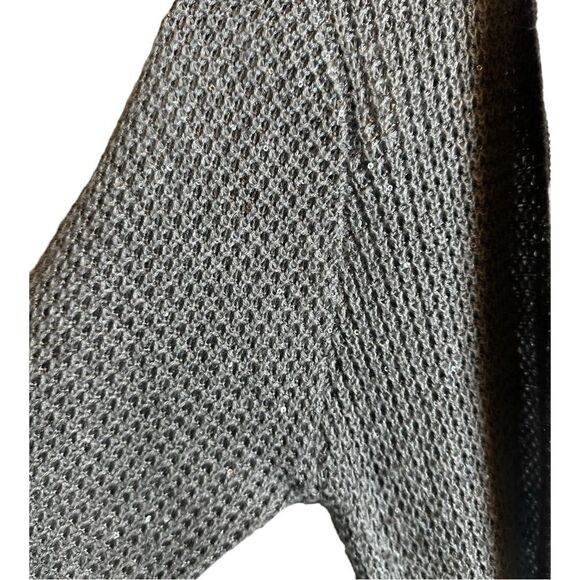 Victoria’s Secret grey metallic knit open front tie waist cardigan medium - Picture 6 of 8